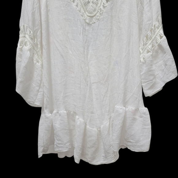 Shammar Women's Crochet Cover Up Beach Beachwear V-neck Sun Protection Large - Picture 5 of 9